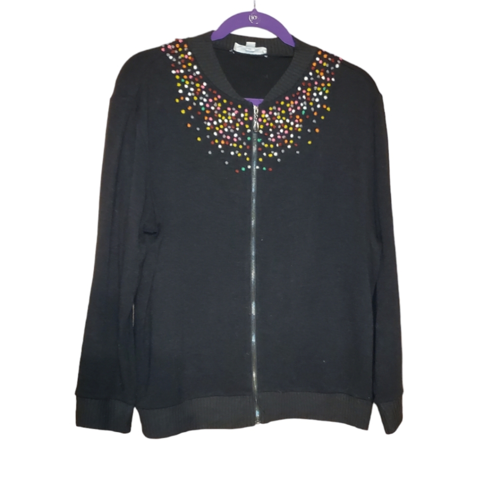 THML Zip Up Sweater Cardy Anthro